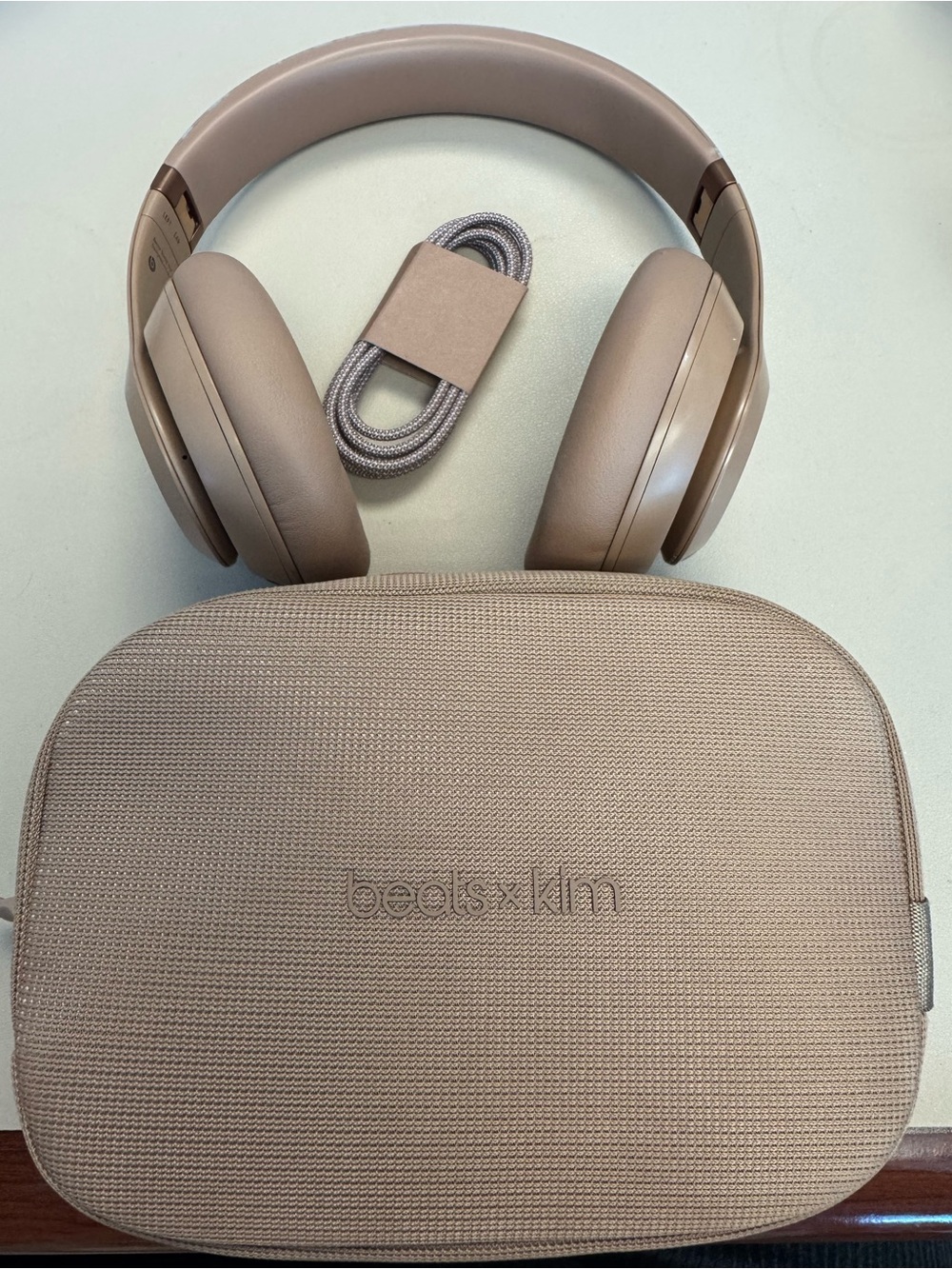 Beats by Kim Kardashian Wireless Over-Ear Headphones in Dune Beige - Picture 2 of 6